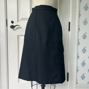 Moncler High-rise A-line midi skirt Women’s Size 40 Black